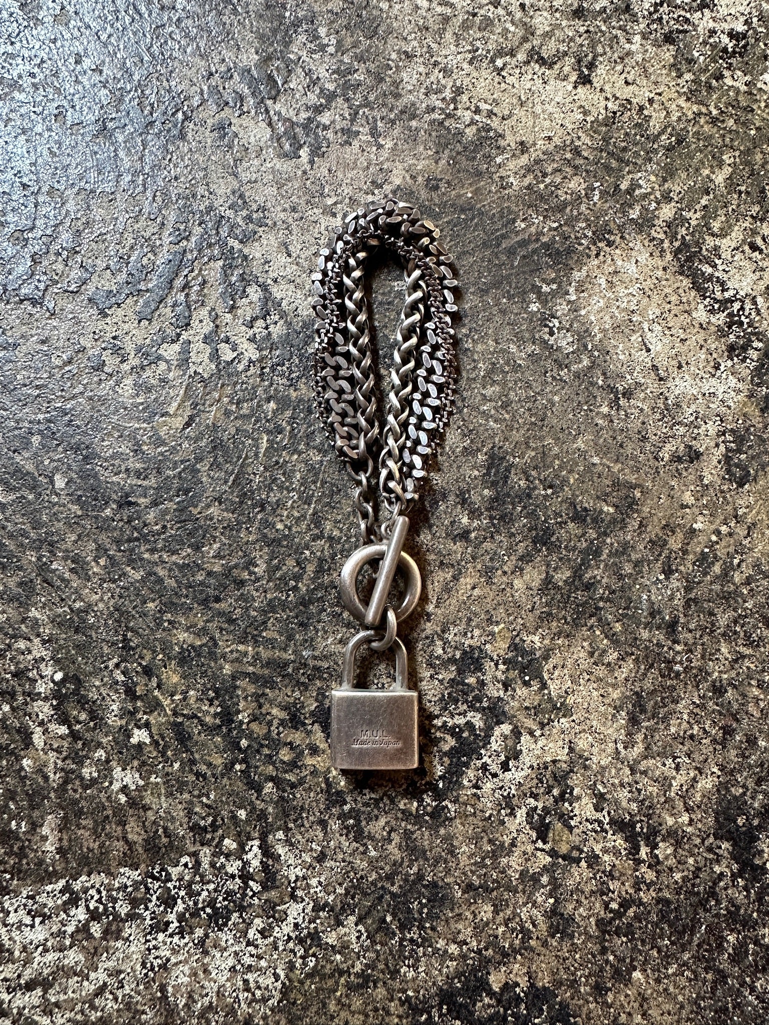 【M.U.L. ACCESSORY Vol.3】MULA168 MIXチェーン 南京錠ブレスレット - Champdelarose