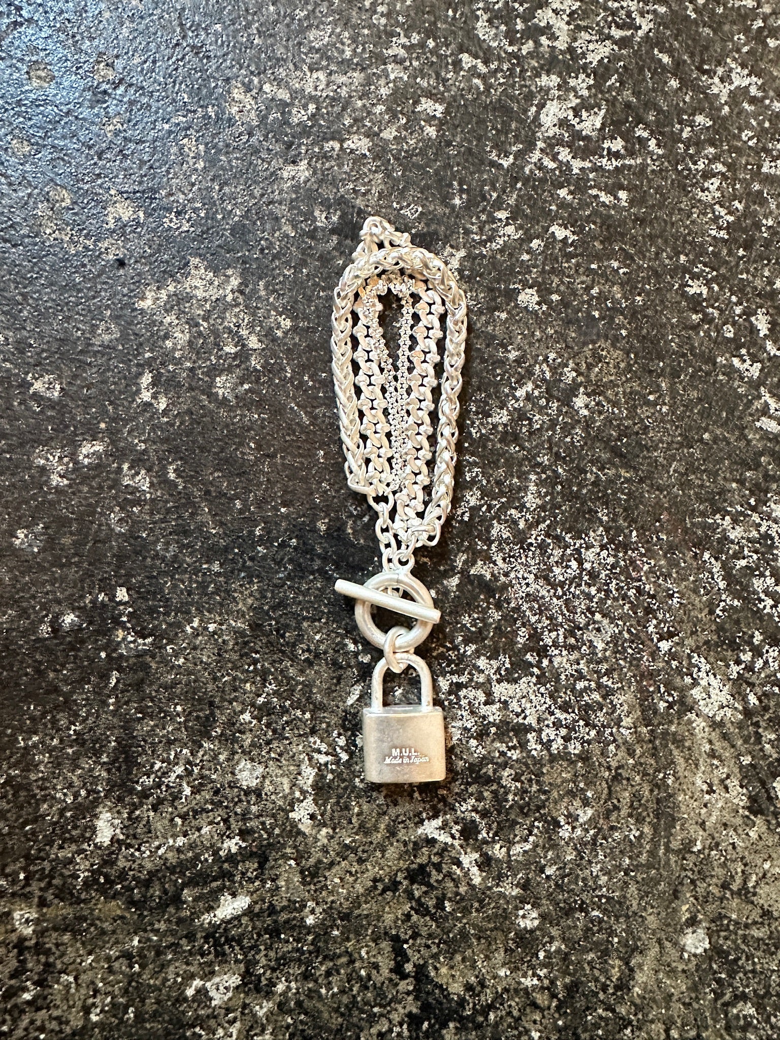 【M.U.L. ACCESSORY Vol.3】MULA168 MIXチェーン 南京錠ブレスレット - Champdelarose
