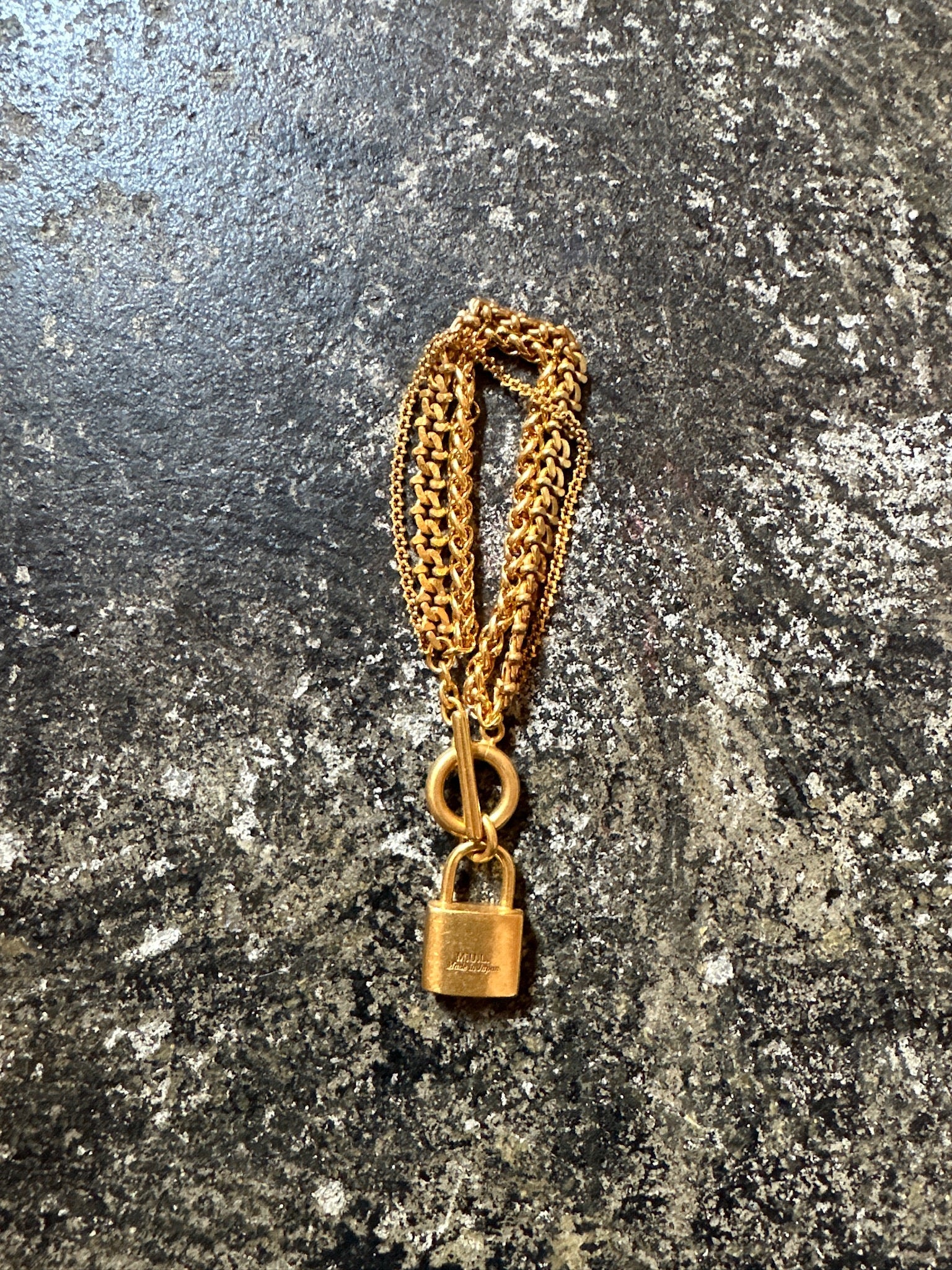 【M.U.L. ACCESSORY Vol.3】MULA168 MIXチェーン 南京錠ブレスレット - Champdelarose