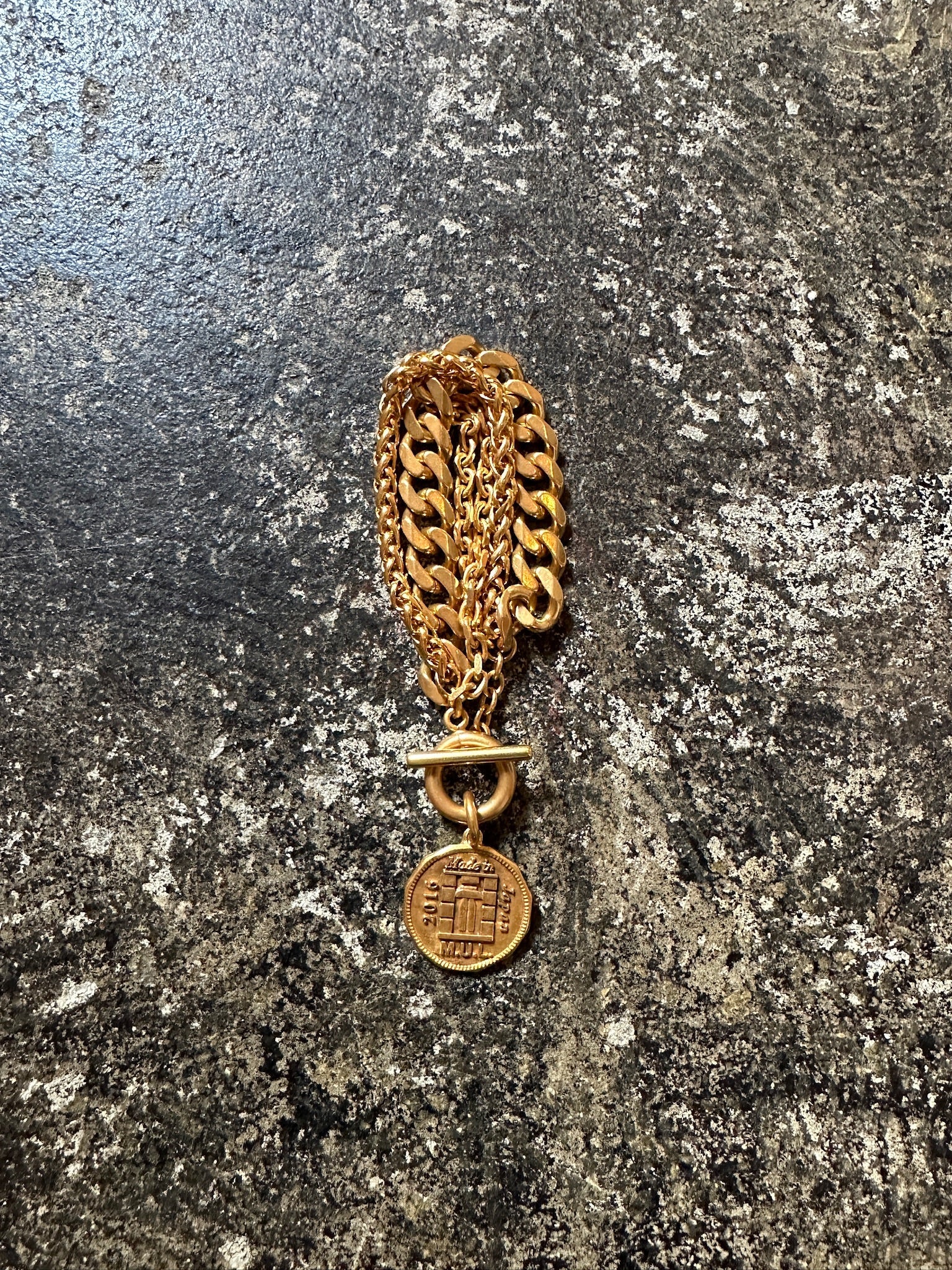 【M.U.L. ACCESSORY Vol.3】MULA180 MIXチェーンコインブレスレット - Champdelarose