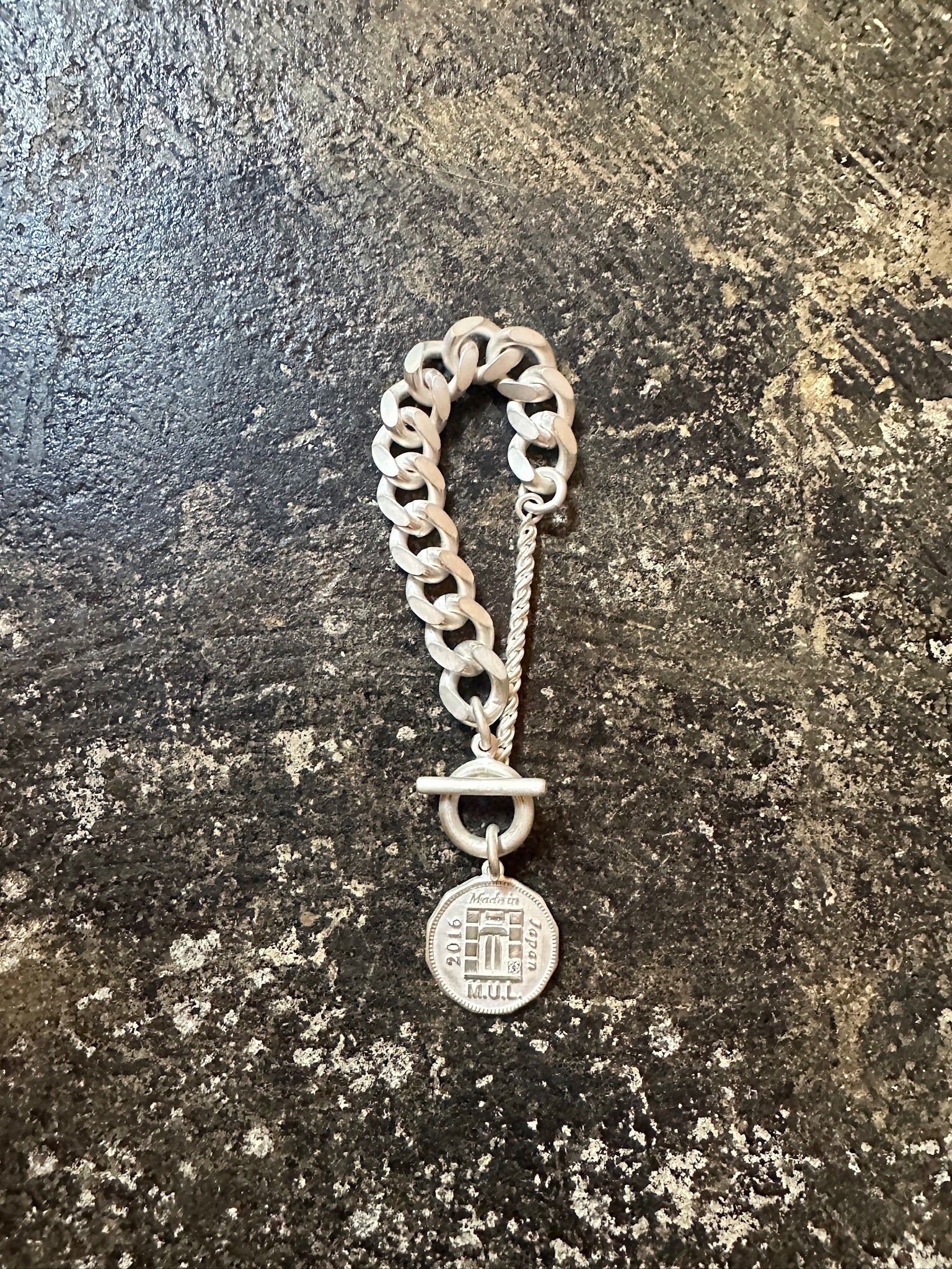 【M.U.L. ACCESSORY Vol.3】MULA232 ダイヤモンドコイン マンテルCチェーンブレスレット - Champdelarose