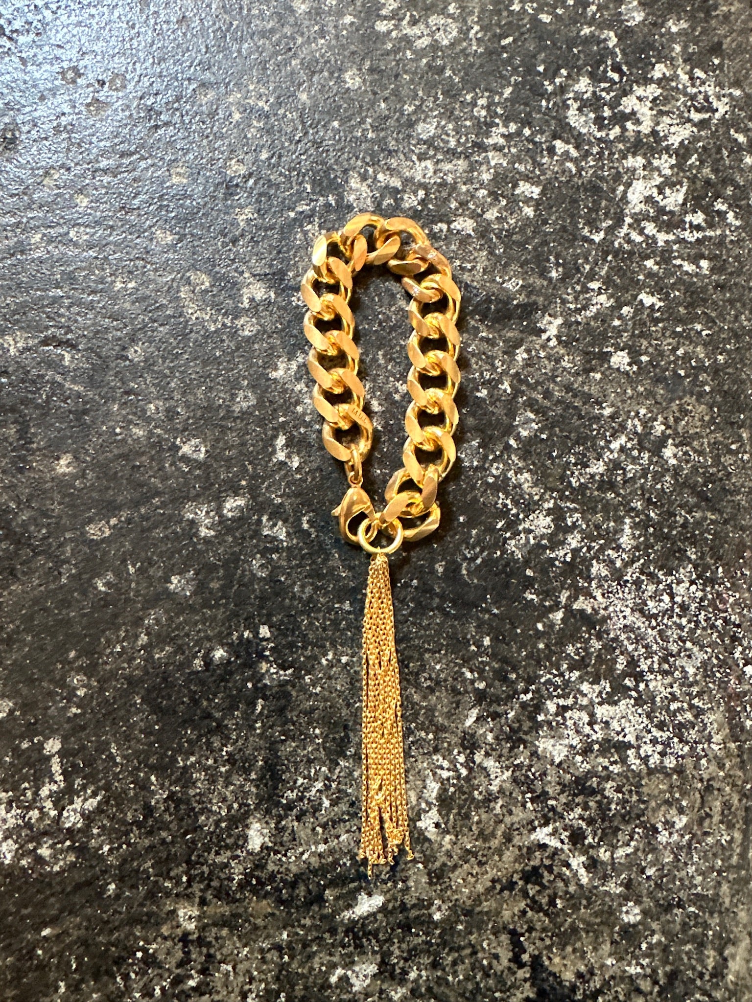 【M.U.L. ACCESSORY Vol.3】MULA233 ダイヤモンド ロングタッセルCチェーンブレスレット - Champdelarose