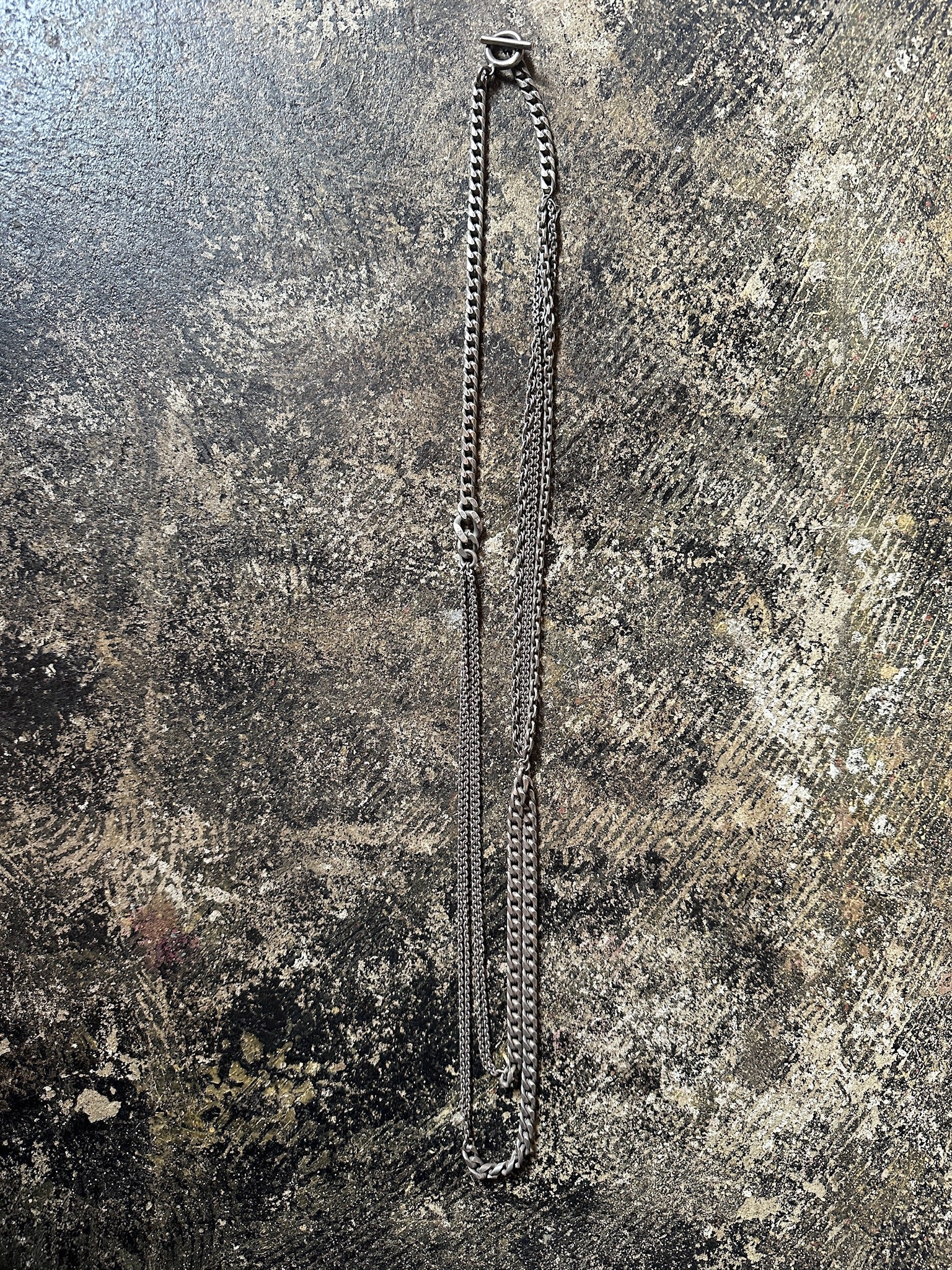【M.U.L. ACCESSORY Vol.3】MULA234 ダイヤモンド MIXチェーンロングネックレス - Champdelarose