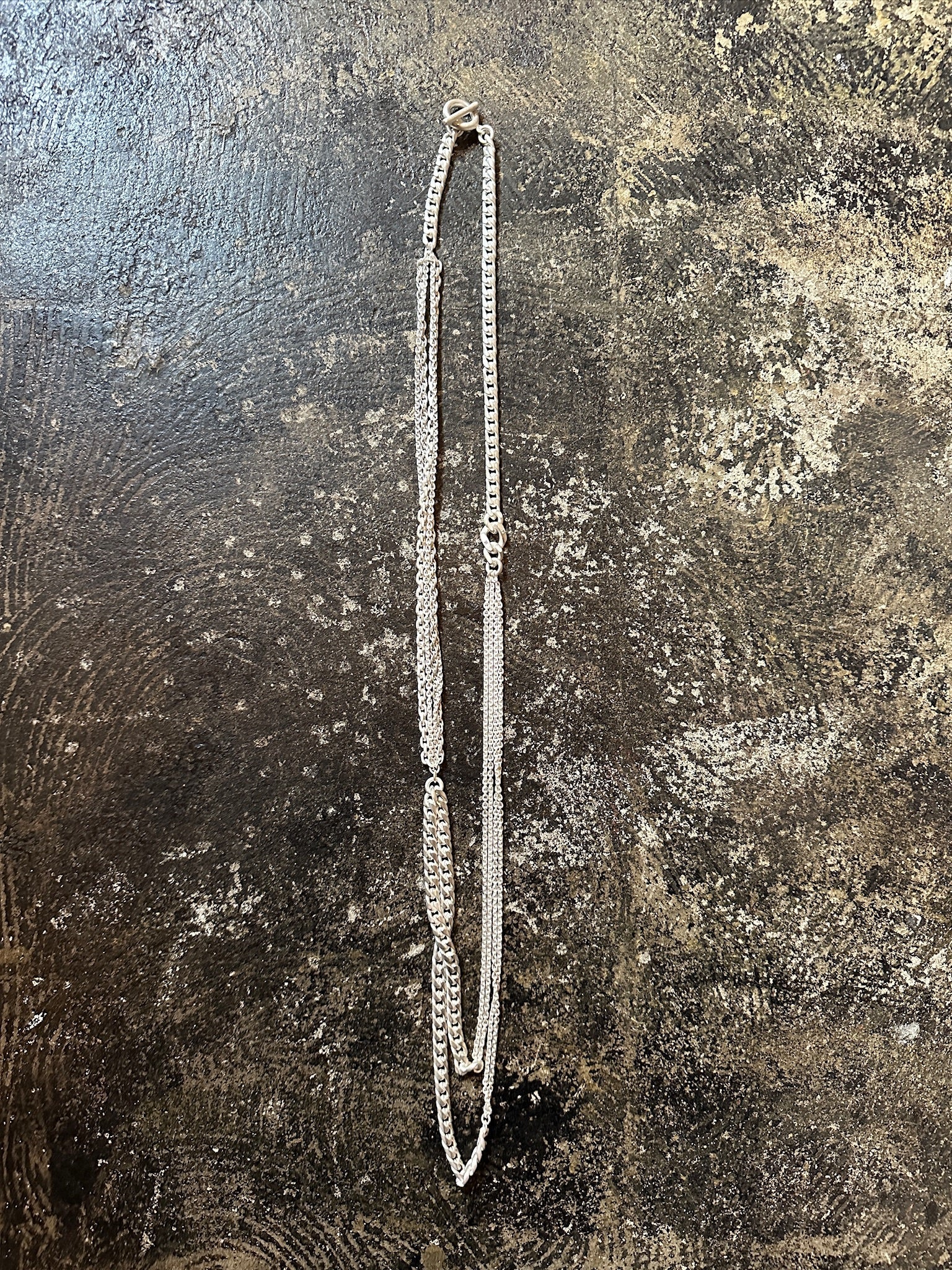 【M.U.L. ACCESSORY Vol.3】MULA234 ダイヤモンド MIXチェーンロングネックレス - Champdelarose
