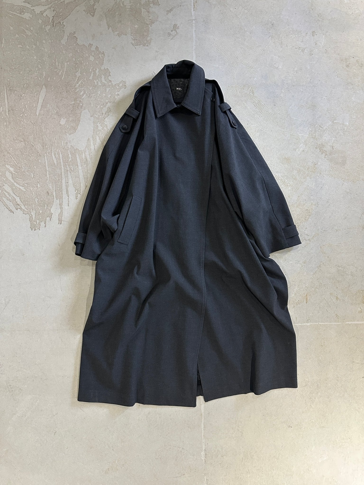 【M.U.L. Apparel Collection】OVER DRAPE LONG COAT - Champdelarose