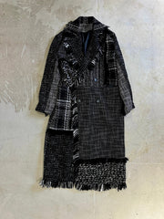 【M.U.L. Apparel Collection】PATCHWORK TWEED COAT - Champdelarose