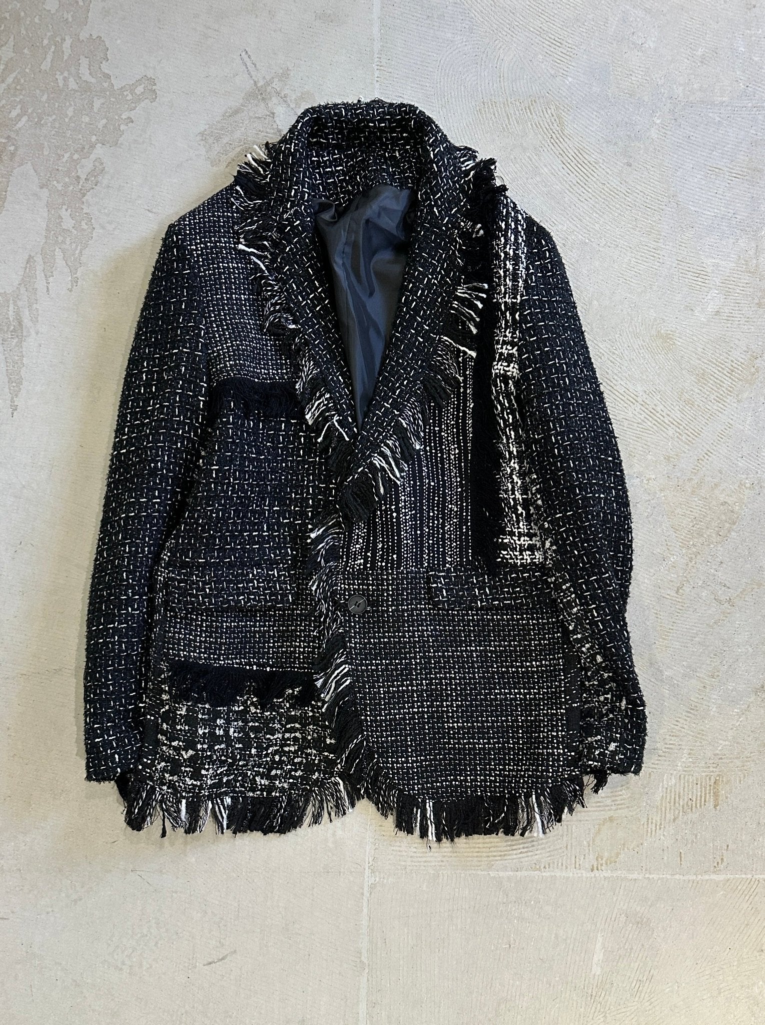 【M.U.L. Apparel Collection】PATCHWORK TWEED JACKET - Champdelarose