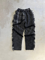 【M.U.L. Apparel Collection】PATCHWORK TWEED PANTS - Champdelarose