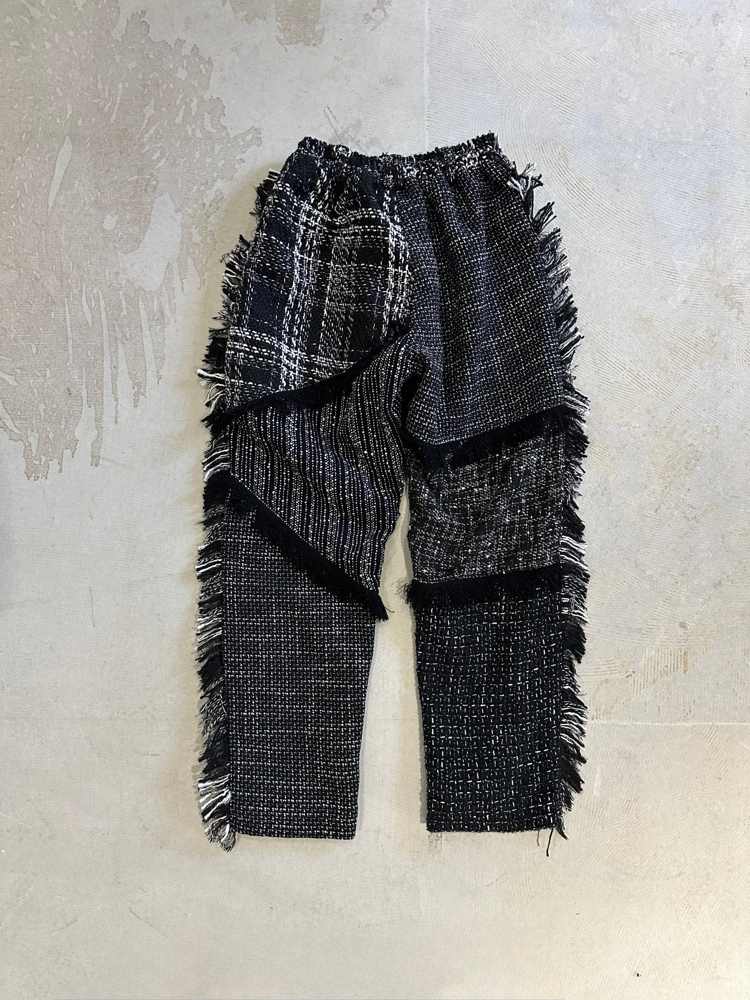 【M.U.L. Apparel Collection】PATCHWORK TWEED PANTS - Champdelarose