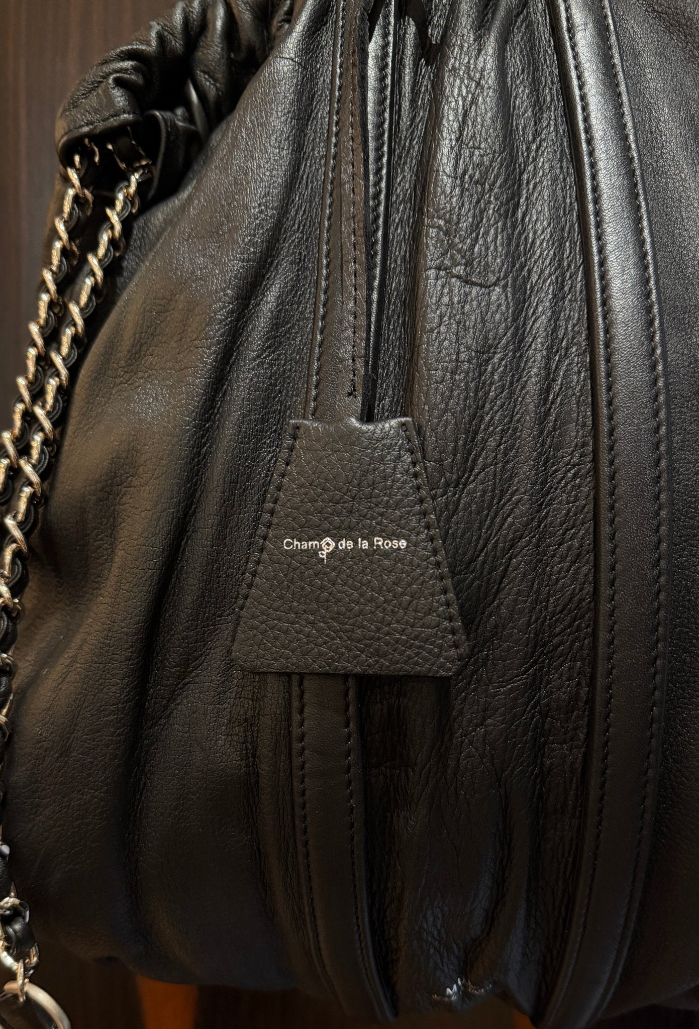 【M.U.L. × champdelarose限定!!】トラストートL(ロングハンドル) ブラック洗い加工 - Champdelarose