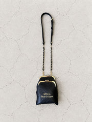【M.U.L GAMAGUCHI】GAMAGUCHI DOUBLE SHOULDER - Black キルティング型押し - Champdelarose