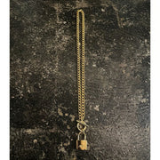 【M.U.L. jewelry】Vチェーン南京錠マンテルネックレス-48 - Champdelarose