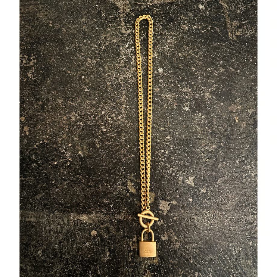 【M.U.L. jewelry】Vチェーン南京錠マンテルネックレス-48 - Champdelarose