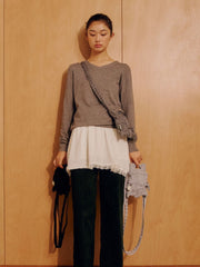 【PLEATS MAMA】MINI CROSS BOW BAG - Champdelarose