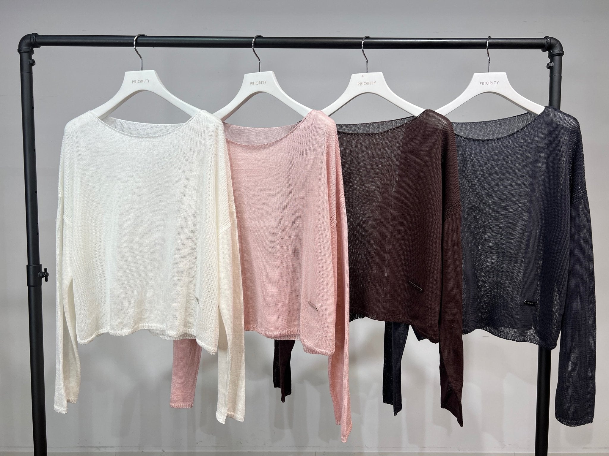 【PRIORITY 2026 late summer】ボートネックシアーニット - Champdelarose