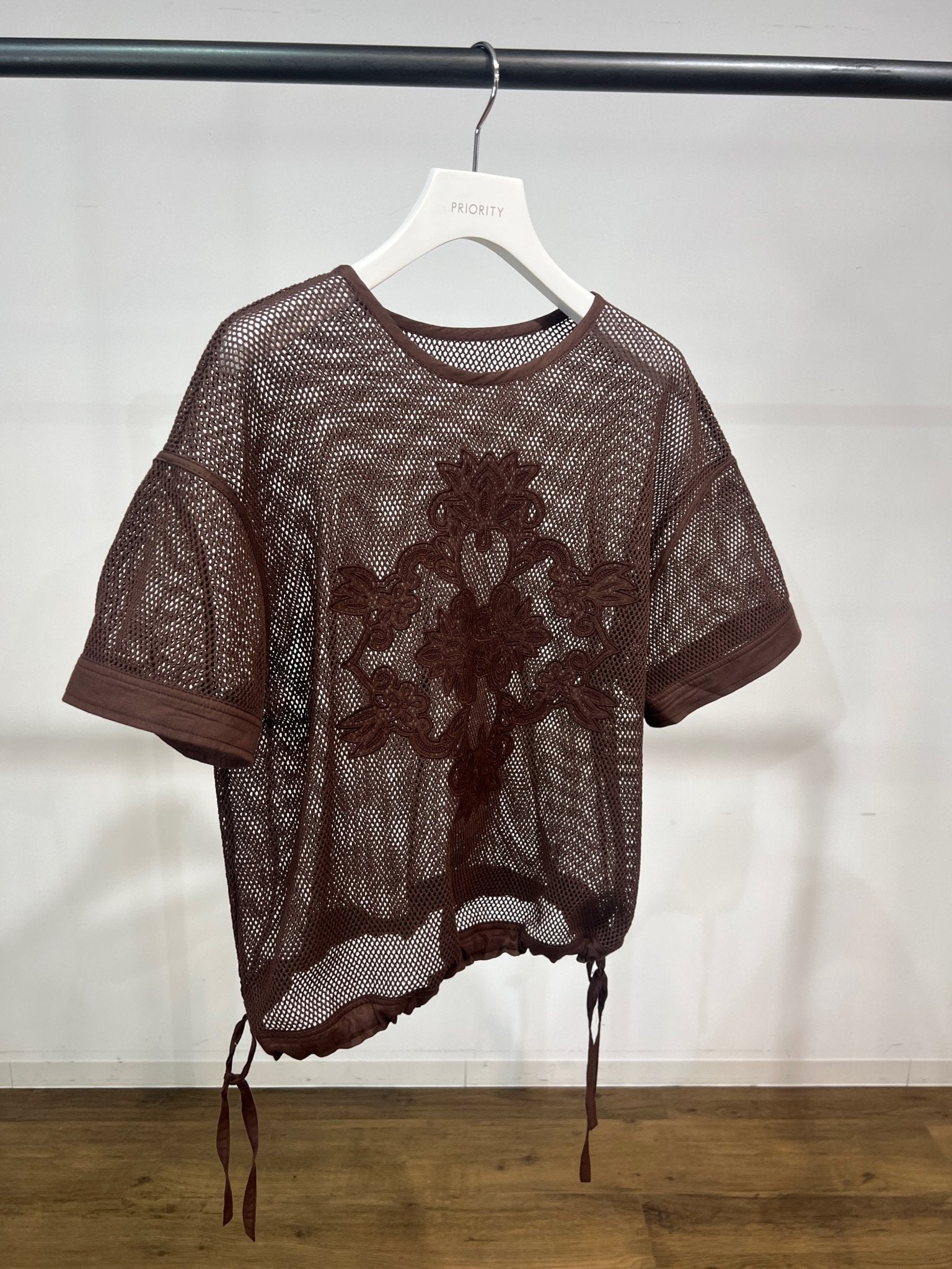 【PRIORITY 2026 late summer】アイレットレースメッシュT - Champdelarose