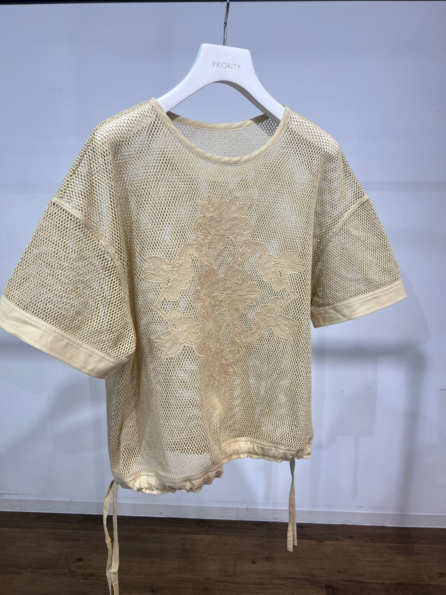 【PRIORITY 2026 late summer】アイレットレースメッシュT - Champdelarose
