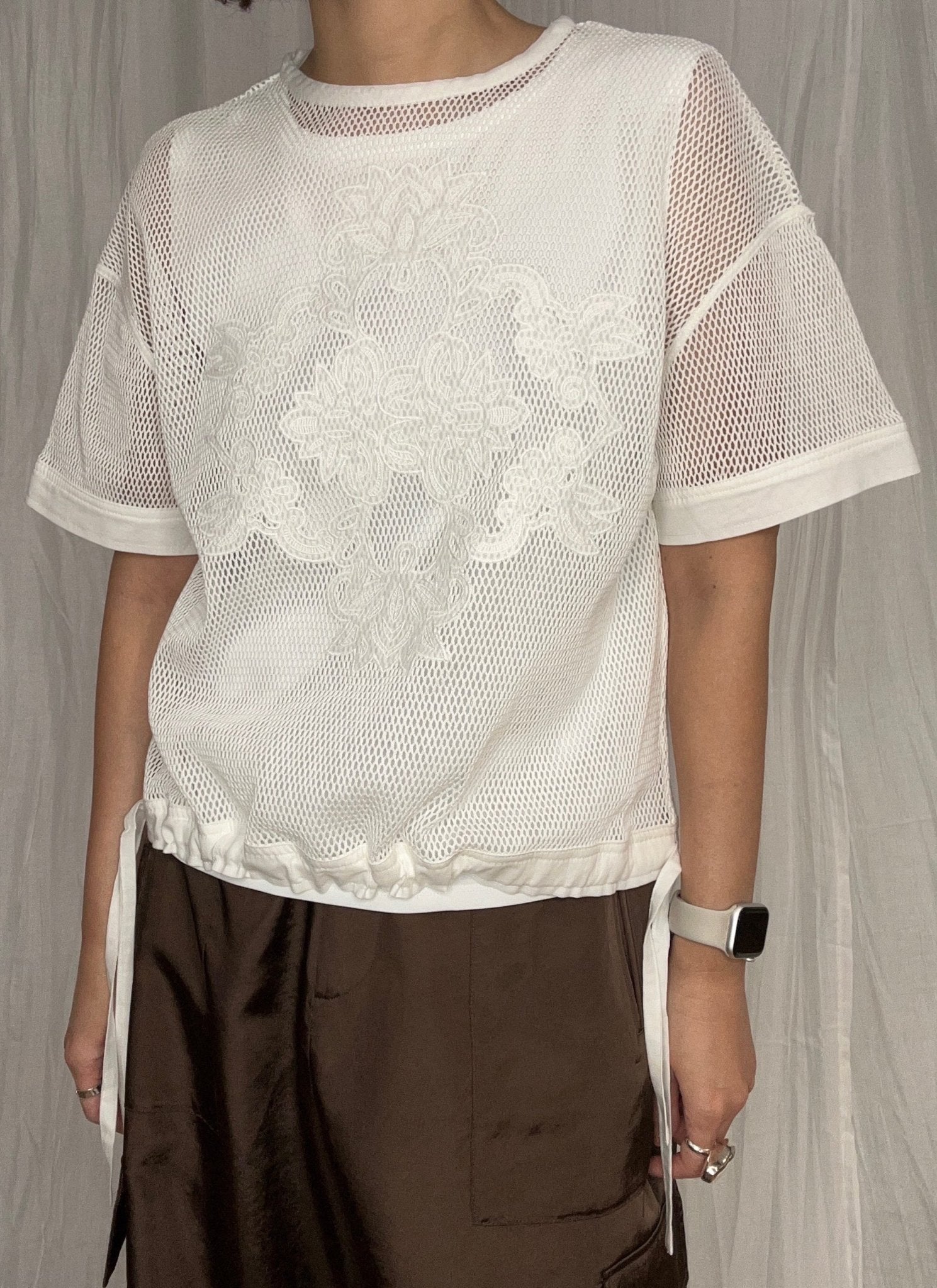 【PRIORITY 2026 late summer】アイレットレースメッシュT - Champdelarose