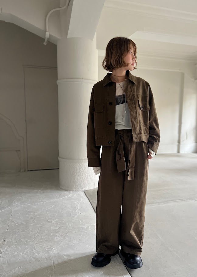 【PRIORITY 2026 winter】シャツスリーブベルトパンツ - Champdelarose