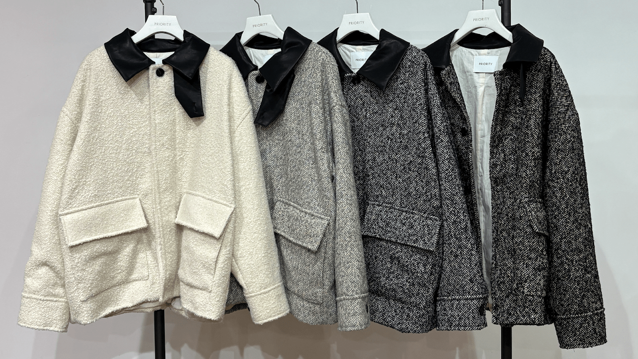 【PRIORITY 2026 winter】ヘリンボーンツイードジャケット - Champdelarose