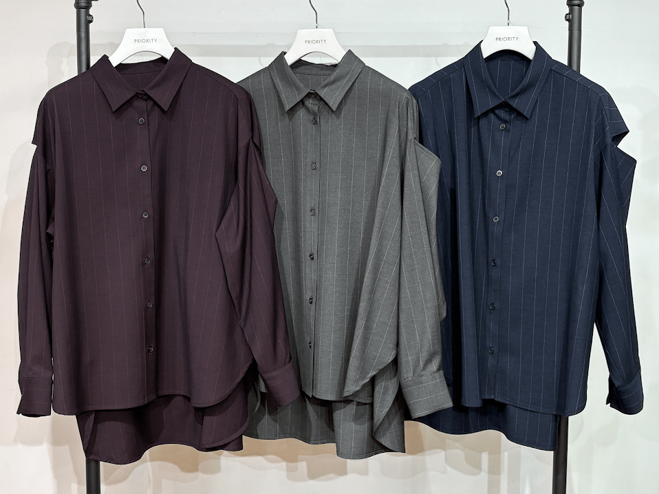 【PRIORITY 2026 winter】3WAYストライプシャツ - Champdelarose