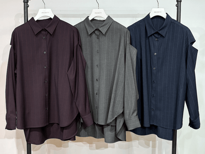 【PRIORITY 2026 winter】3WAYストライプシャツ - Champdelarose