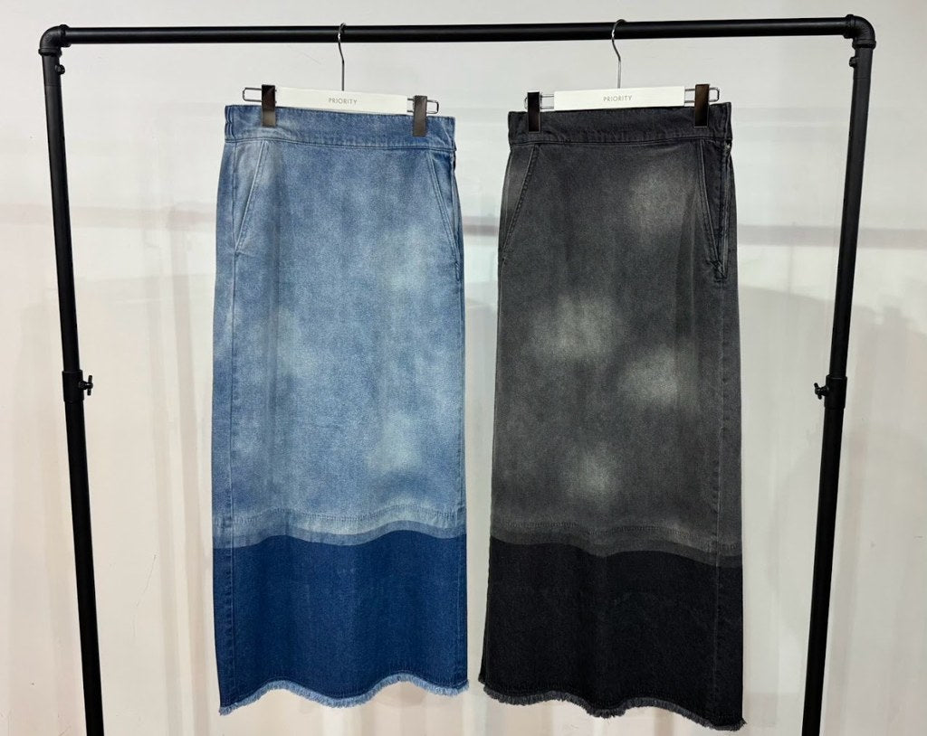 【PRIORITY 2027 SPRING】フェードデニムスカート - 2月下旬頃発送 - Champdelarose