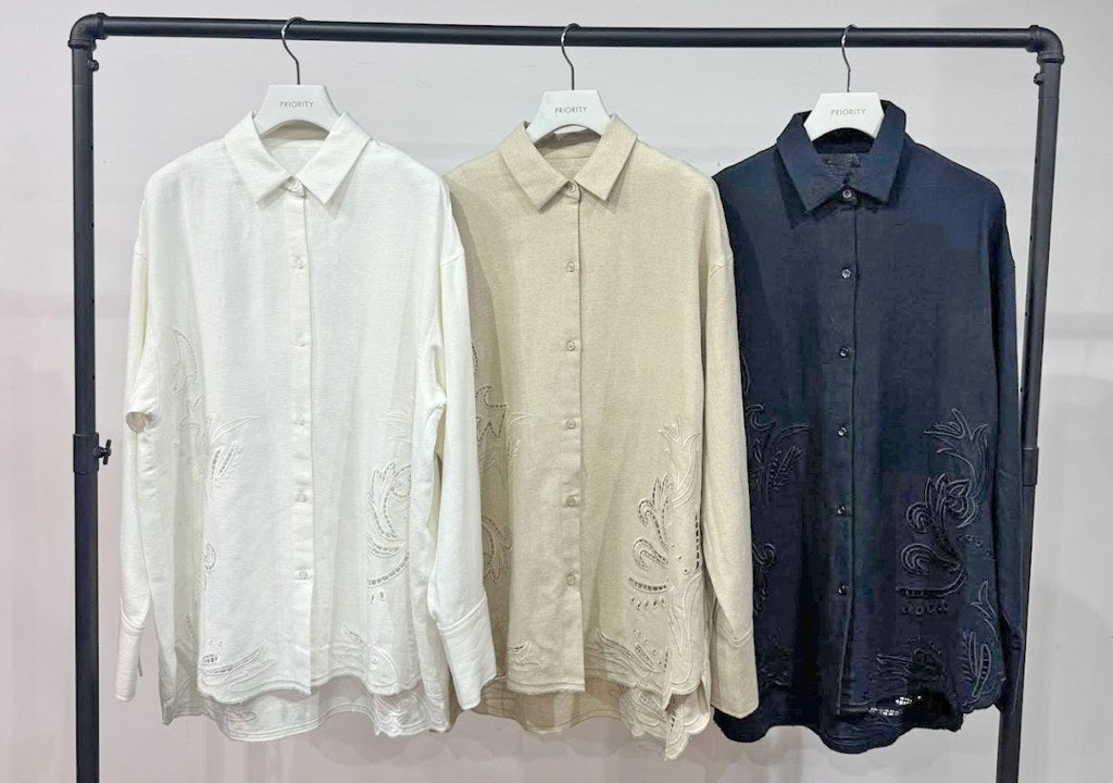 【PRIORITY 2027 SPRING】エンブロイダリーシャツ - 2月中旬頃発送 - Champdelarose