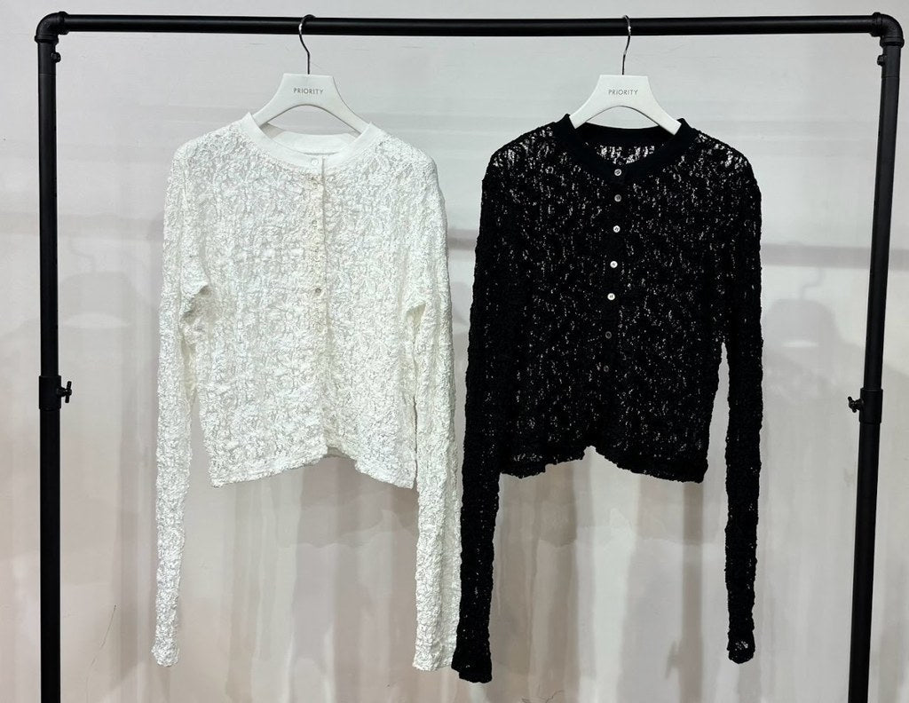 【PRIORITY 2027 SPRING】コットンレース カーデ - 2月中旬頃発送 - Champdelarose