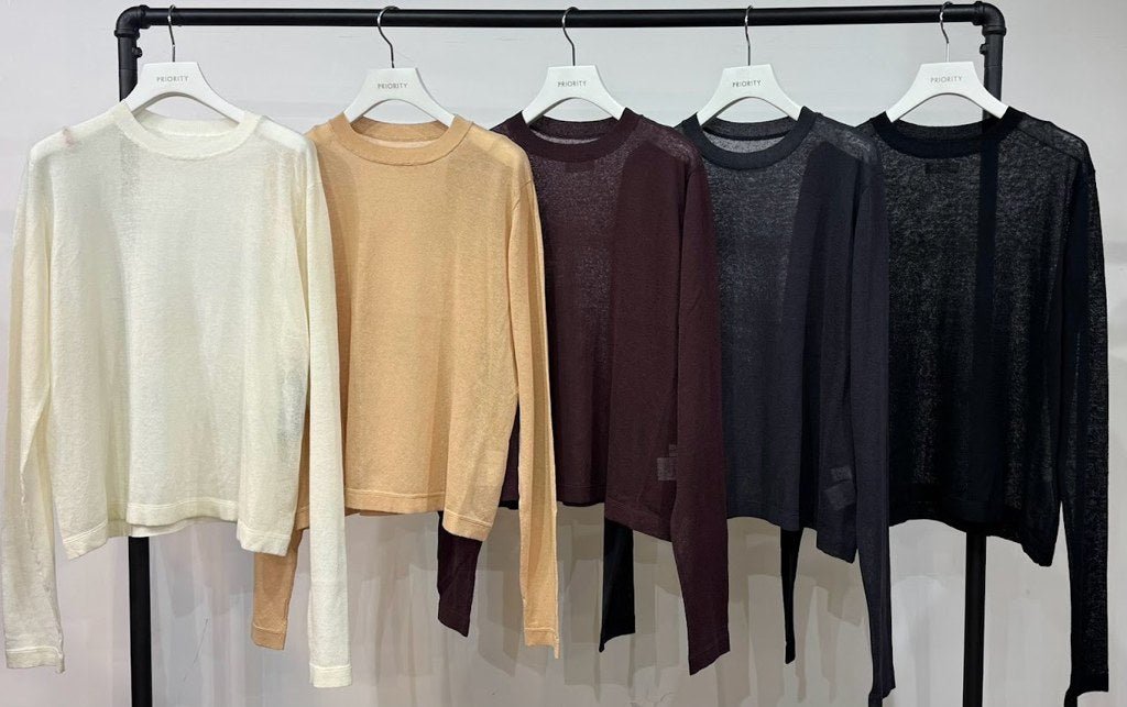 【PRIORITY 2027 SPRING】袖くしゅシアーニットロンT - 2月下旬頃発送 - Champdelarose