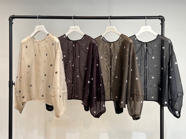 【PRIORITY 26 SPRING】ドットシアーブラウス - Champdelarose