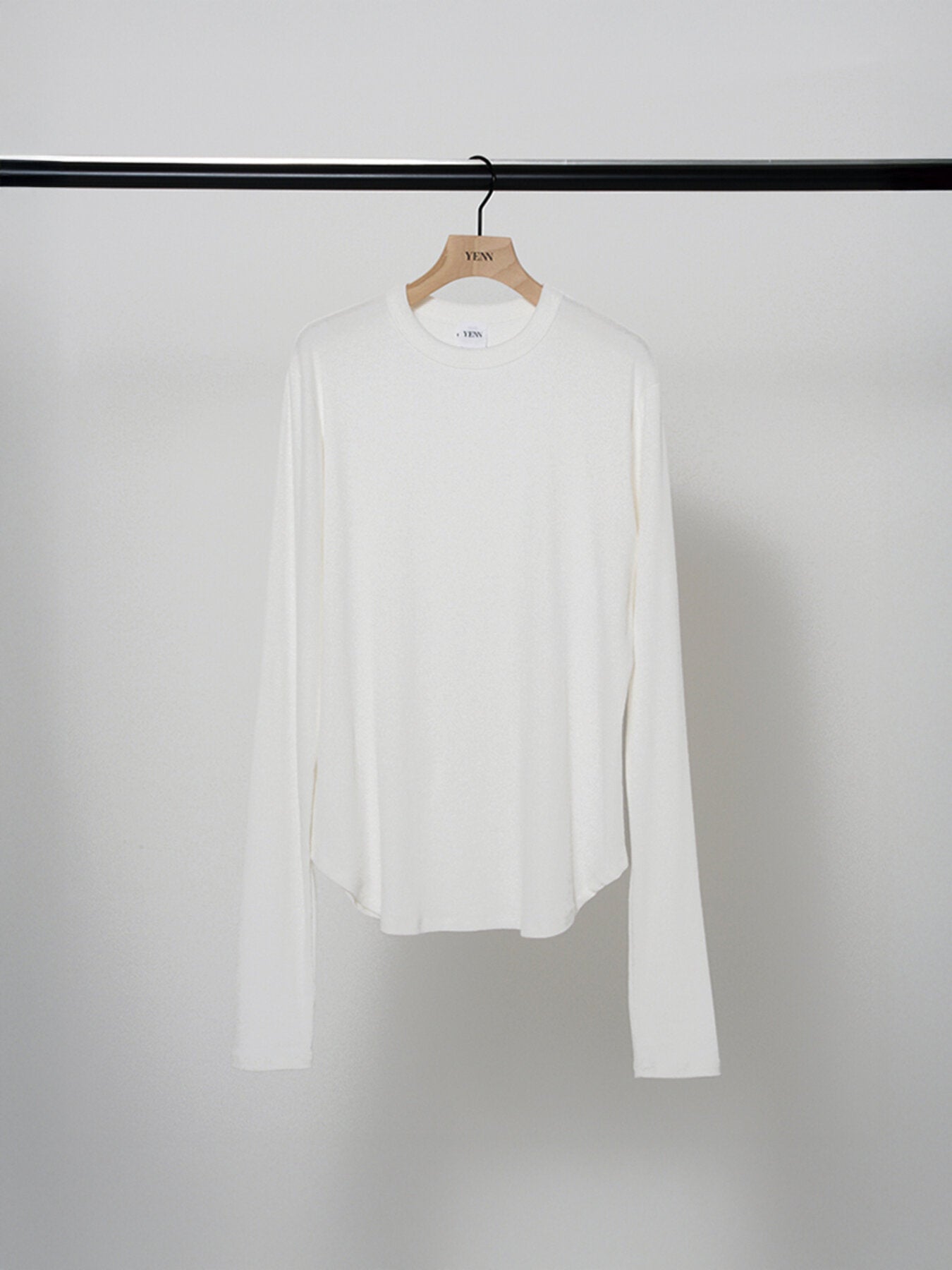 Restock！【YENN 2026 SPRING】COTTON RIB LONG TEE - Champdelarose