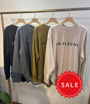 【CLOCHE】LAFLECHEロゴウェーブニット