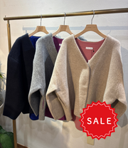 【CYNICAL】Wフェイスバイカラーカーディガン