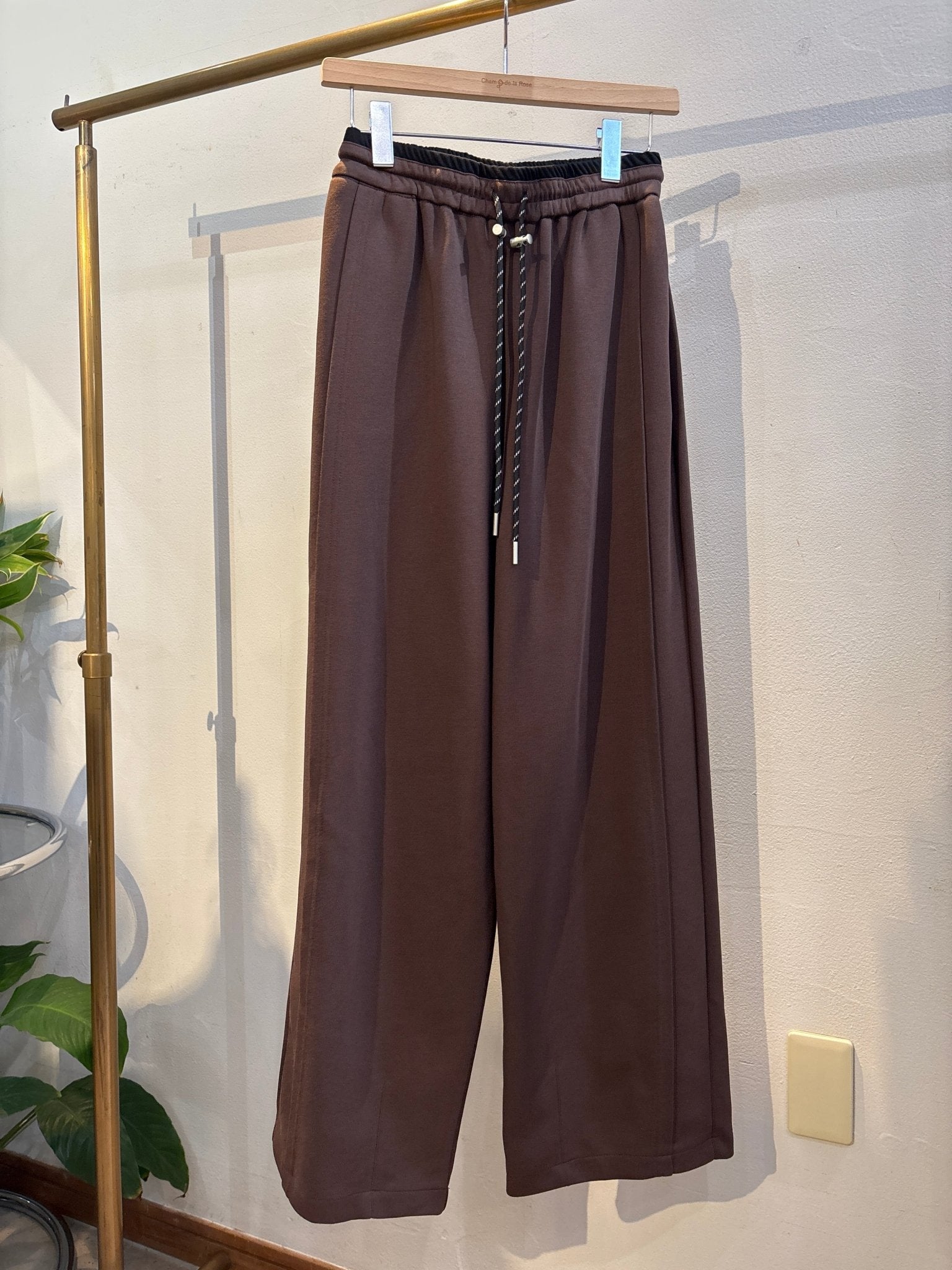 【select】サイド比翼スウェットワイドパンツ - Champdelarose