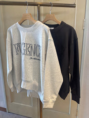 【select】裏毛ロゴ刺繍プルオーバー - Champdelarose