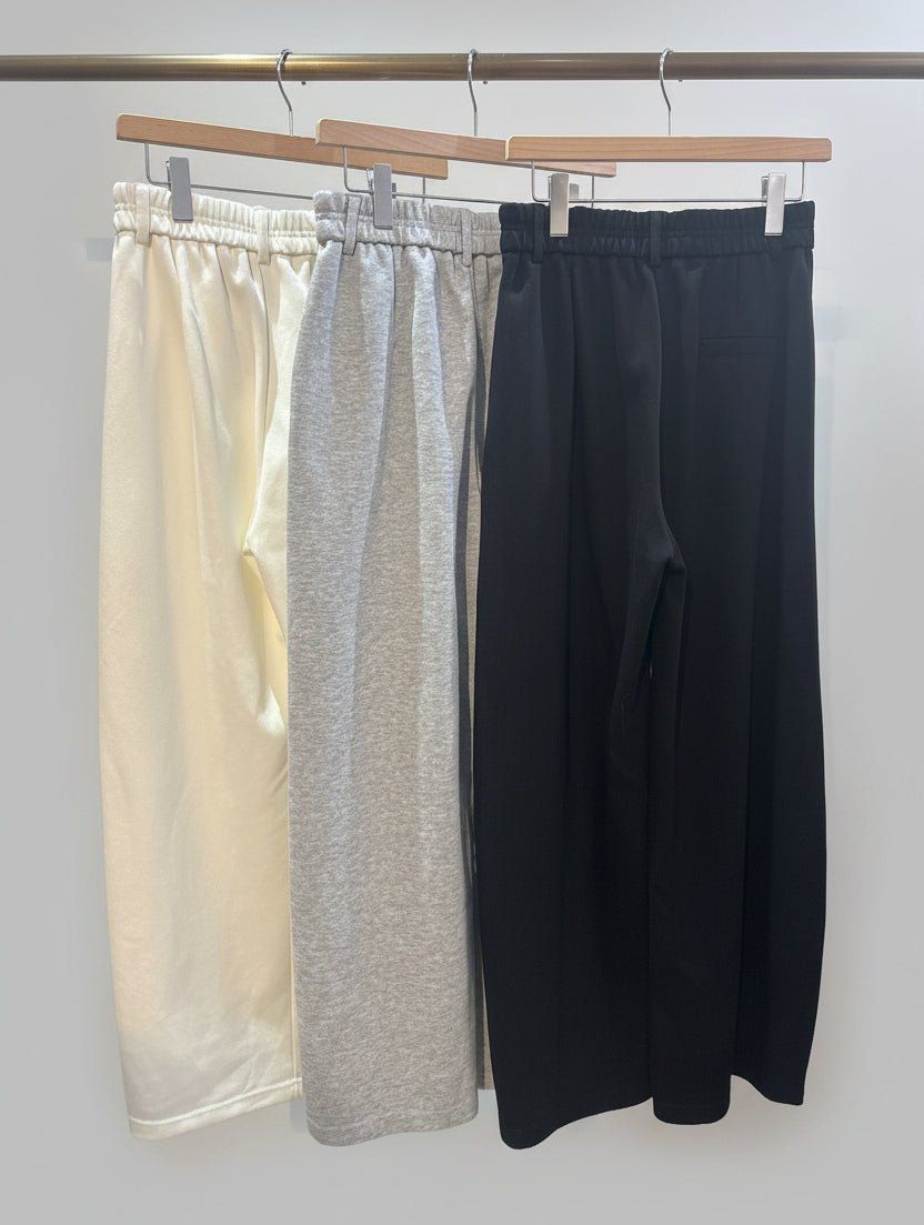 【SELECT】同色パイピングスウェットワイドパンツ - Champdelarose