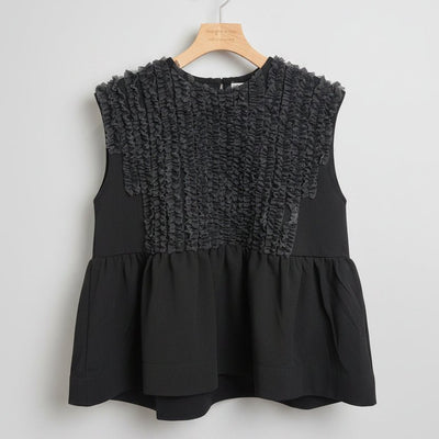【select】カットジョーゼットフリルトップス - Champdelarose
