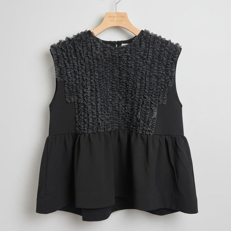 【select】カットジョーゼットフリルトップス - Champdelarose