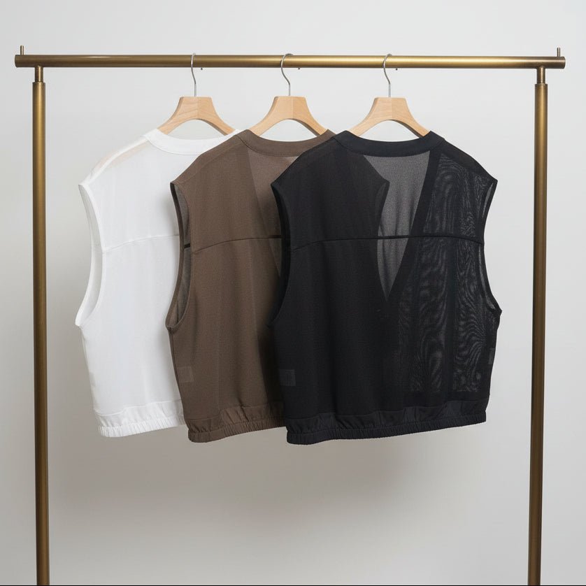 【select】メッシュ切替ベスト - Champdelarose