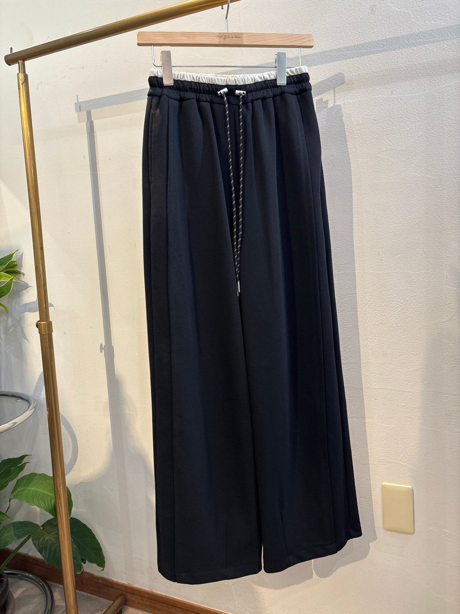 【select】サイド比翼スウェットワイドパンツ - Champdelarose