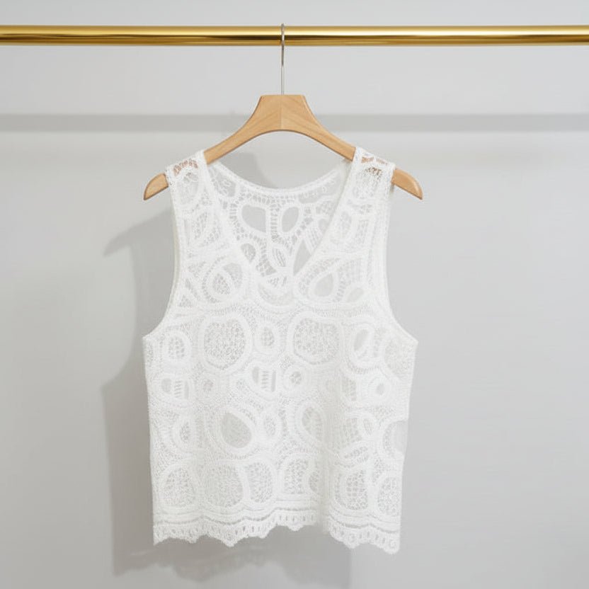 【SELECT】刺繍2WAYタンク - Champdelarose