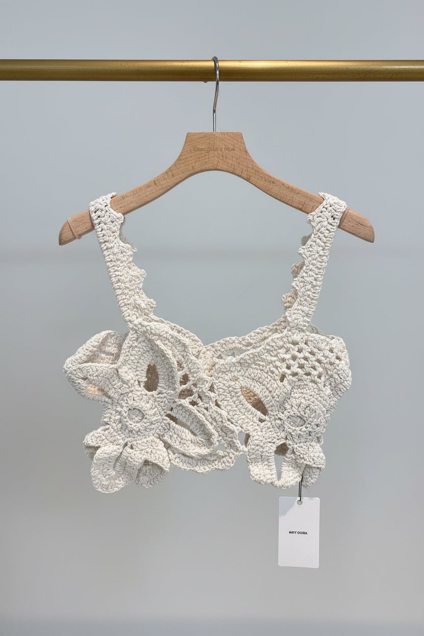 【select】3D hand knit Bustier - Champdelarose