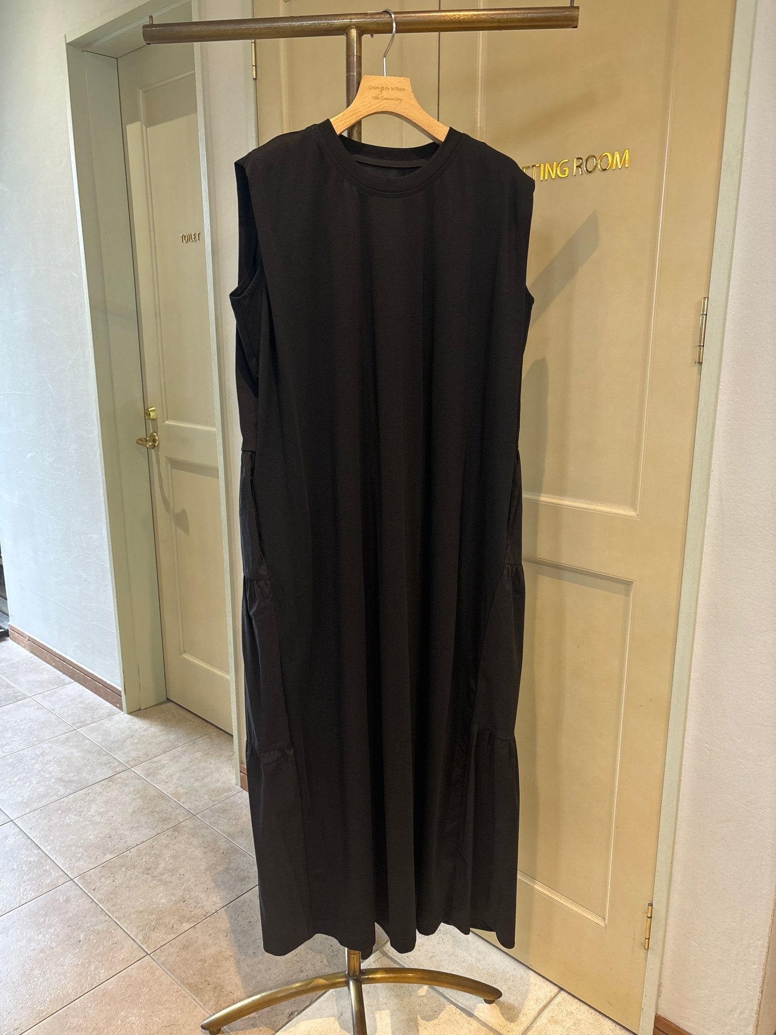 【select】異素材切替バックティアードノースリOP - Champdelarose
