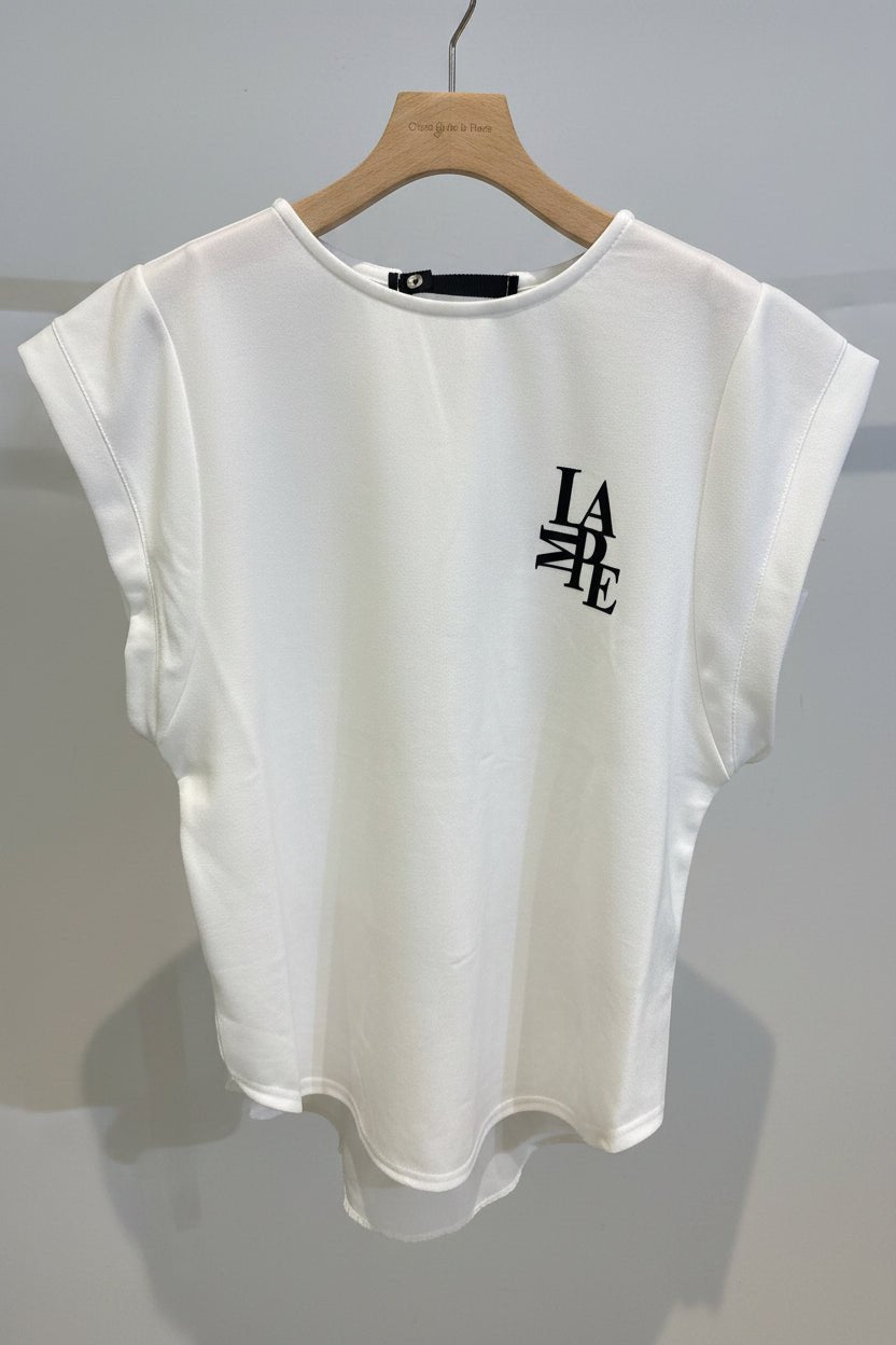 【select】カットジョーゼットミックスロゴTEE - Champdelarose