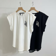 【select】カットジョーゼットミックスロゴTEE - Champdelarose