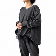 【siro de labonte 2026 AW vol.2】ストレッチフランネル-バルーンプルオーバー - Champdelarose