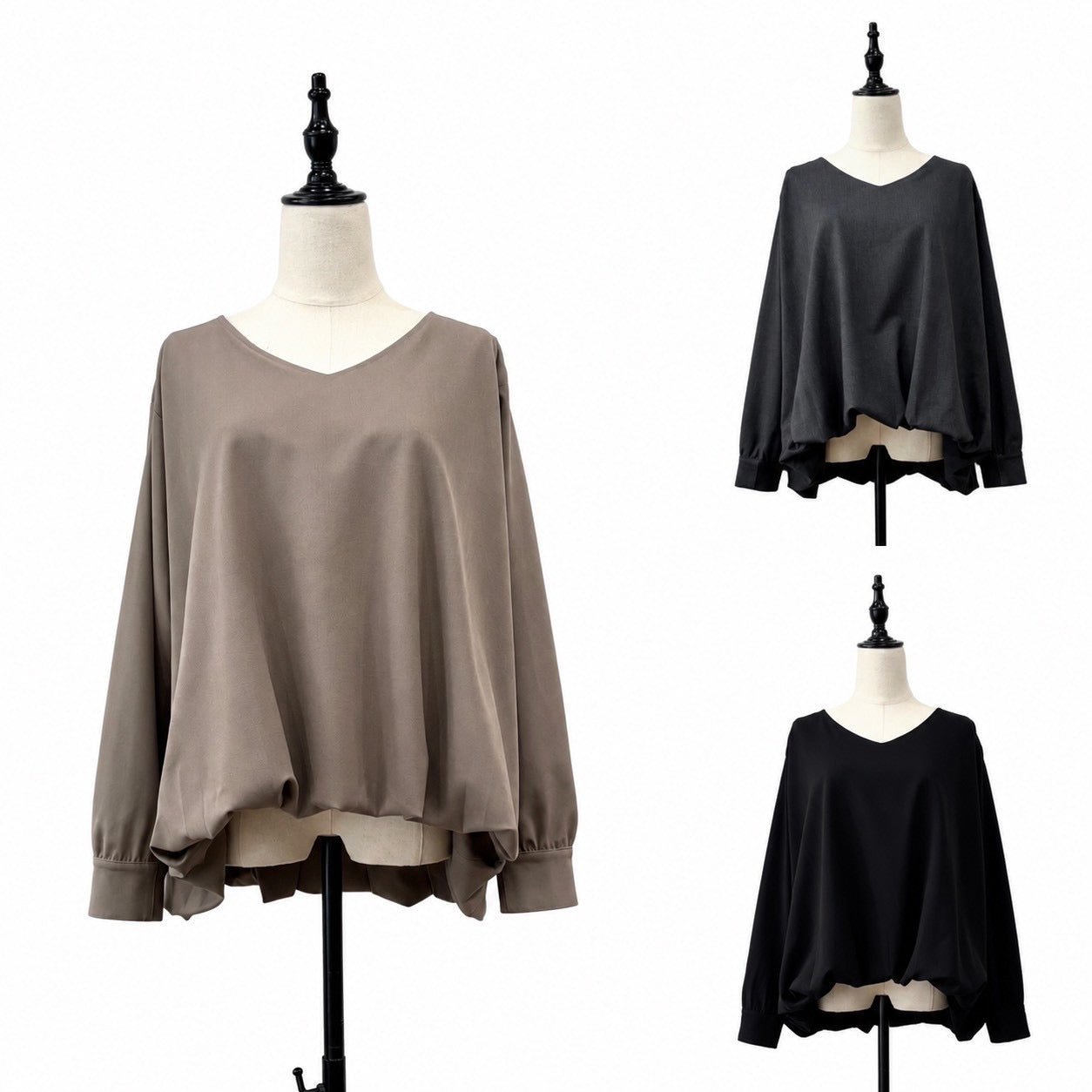 【siro de labonte 2026 AW vol.2】ストレッチフランネル-バルーンプルオーバー - Champdelarose