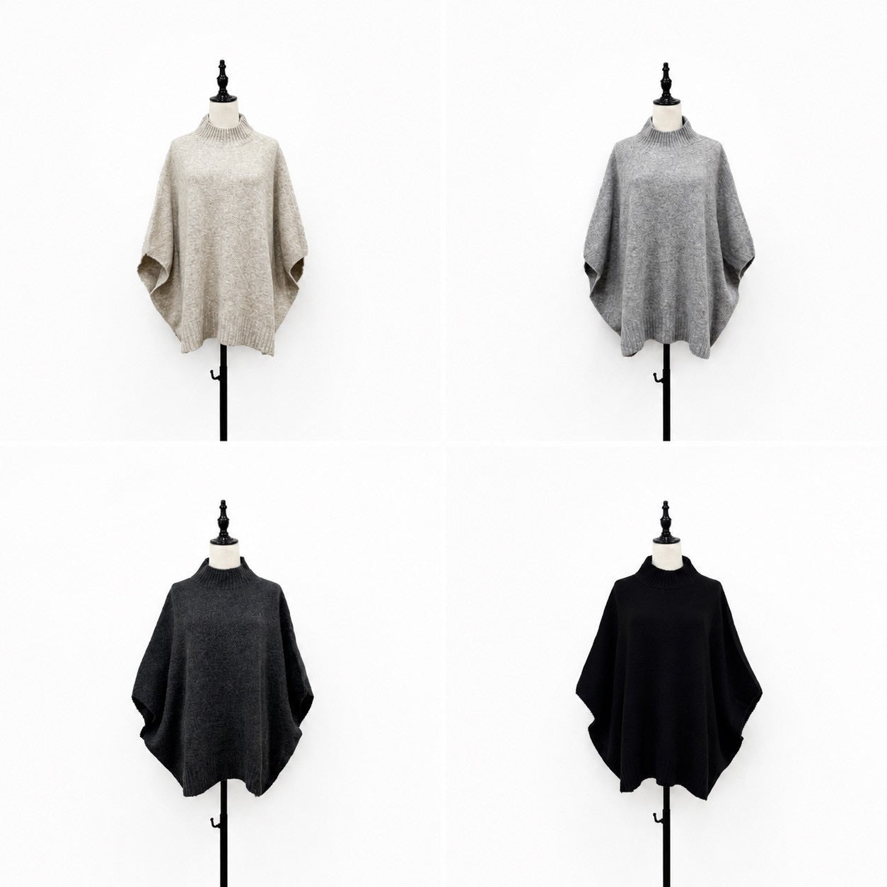 【siro de labonte 2026 AW vol.2】ホイップヤーン-ボトルネックポンチョベスト - Champdelarose