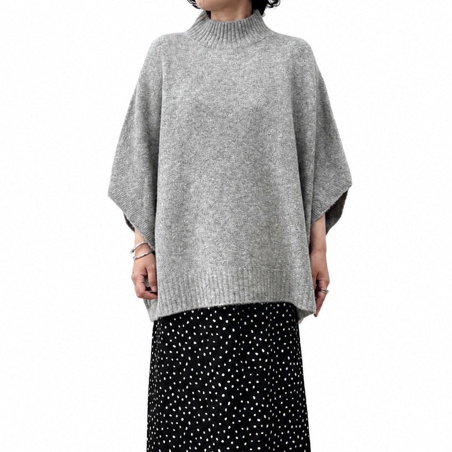 【siro de labonte 2026 AW vol.2】ホイップヤーン-ボトルネックポンチョベスト - Champdelarose